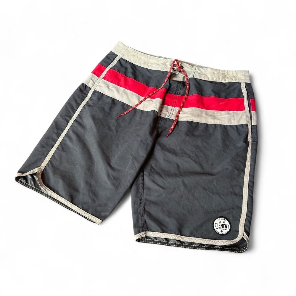 Element skateboards vintage 90s baggy striped boardshorts